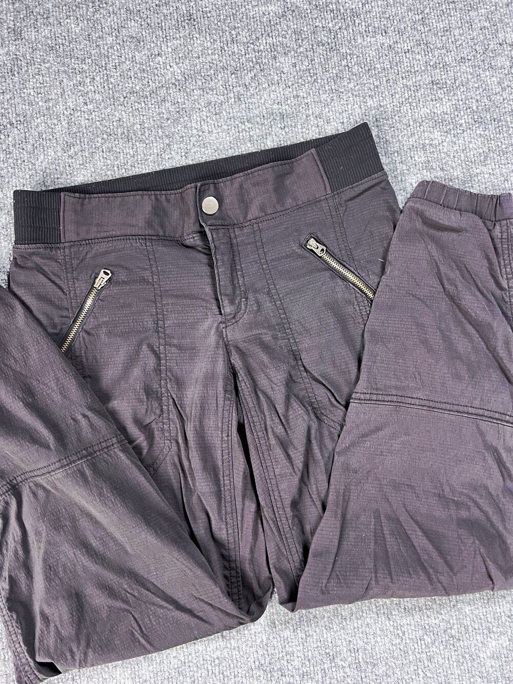 Athleta Pants Trekkie Jogger Charcoal Ripstop Hiking Travel Womens Four